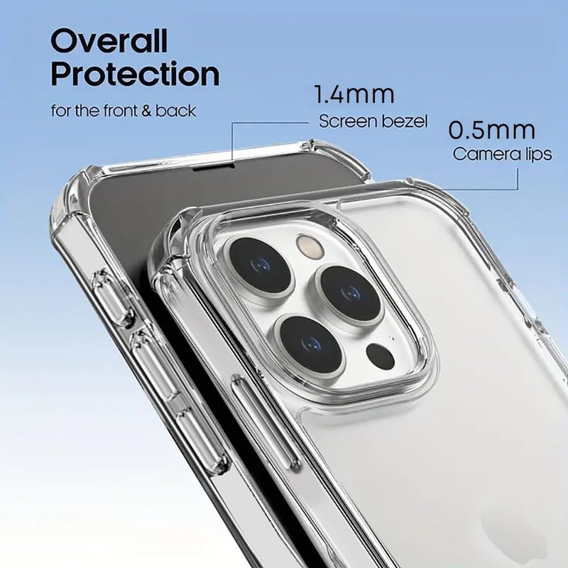 ARMOR Anti-Burst Clear Case for iPhone 16 Pro Max (6.7-Inch) – Ultra Clear Anti-Scratch Shockproof Cover, Hard PC Back + Soft TPU Bumper with Airbag Protection - Image 3