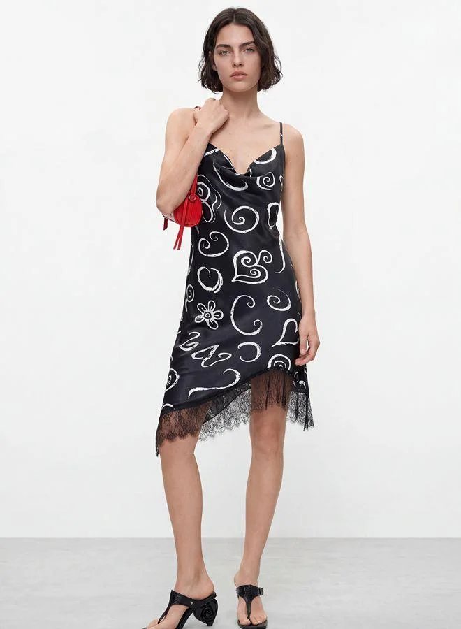 Short printed strappy dress
