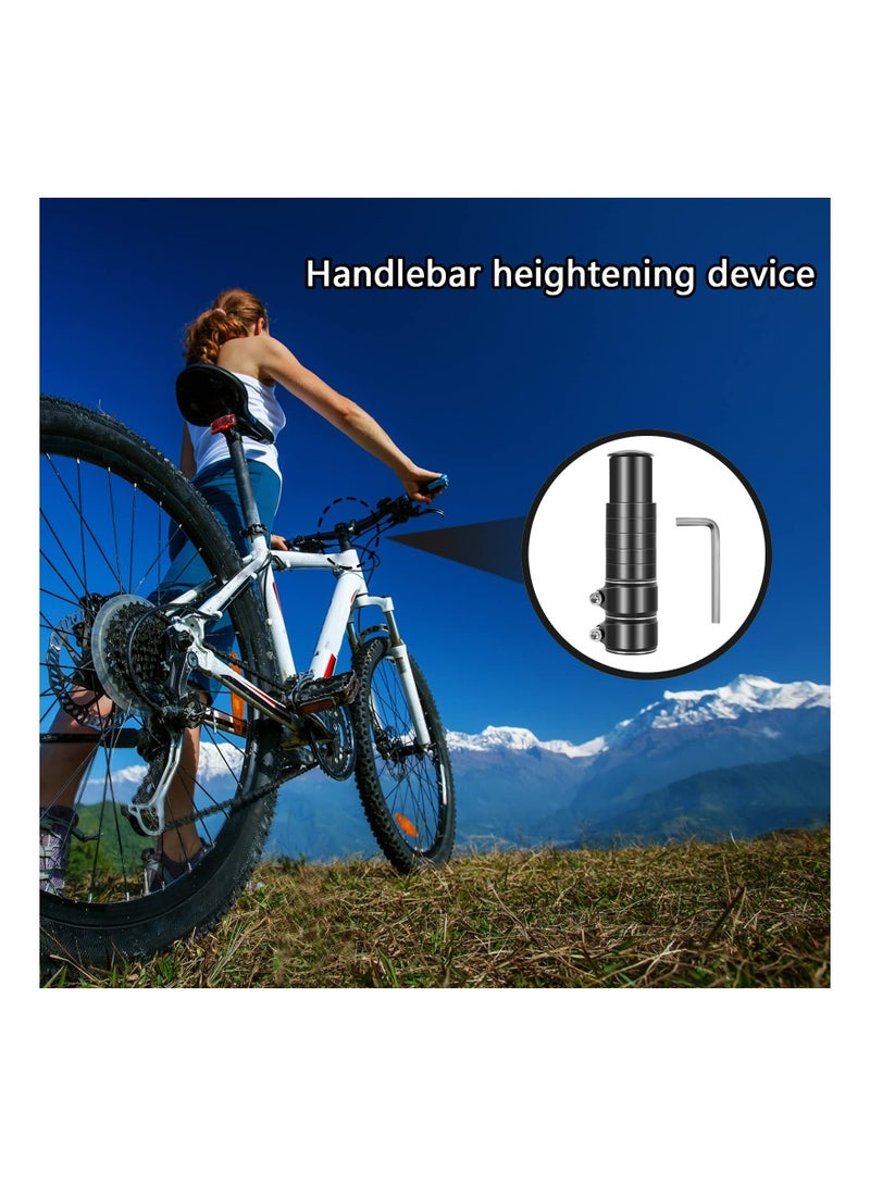 Y&D Bike Stem Riser, Adjustable Bicycle Handlebar Extender, Aluminum Alloy, High Toughness, Increases Bar Height Up to 5.3" for Most Road Bike, Mtb, Bmx, Cycling(1-1/8" Black)(With Wrench) - Image 4