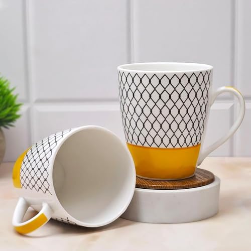 UPC U.P.C. Coffee Mug Set of 4, Ceramic Mugs to Gift, Microwave Safe Coffee Mugs/Tea Cups (280 ml Each) - Image 5