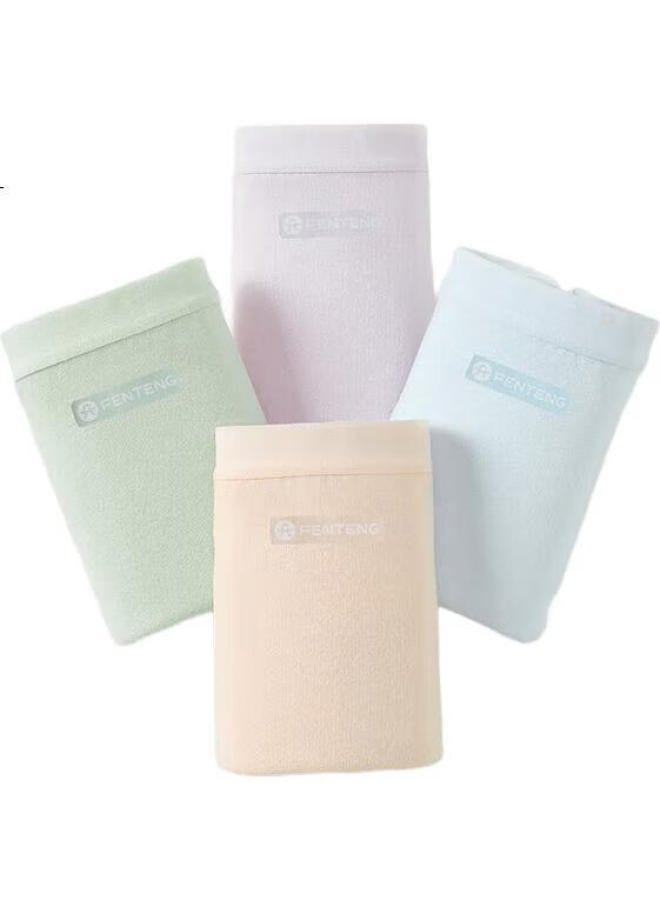 Fenton ملابس داخلية نسائية من القطن الخالص 7A مضادة للبكتيريا - عبوة 4 قطع - تصميم جديد لخريف وشتاء 2023 - تحكم خفيف في البطن - سراويل مثلثية عالية الخصر - Image 3