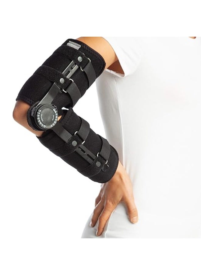 Adjustable Hinged Elbow Brace – Right Arm Support for Men and Women, Pain Relief & Recovery - Image 3