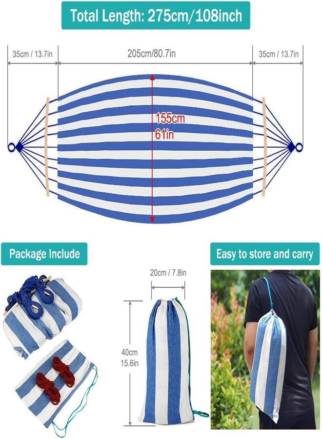 MOSFiATA Hammocks Portable Camping Hammock Upgraded 550lb Comfortable Fabric Hammock with Two Anti Roll Balance Beam and Sturdy Metal Knot Tree Straps for Camping, Patio, Backyard, Outdoor - Image 3
