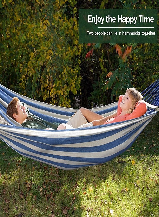 MOSFiATA Hammocks Portable Camping Hammock Upgraded 550lb Comfortable Fabric Hammock with Two Anti Roll Balance Beam and Sturdy Metal Knot Tree Straps for Camping, Patio, Backyard, Outdoor - Image 5