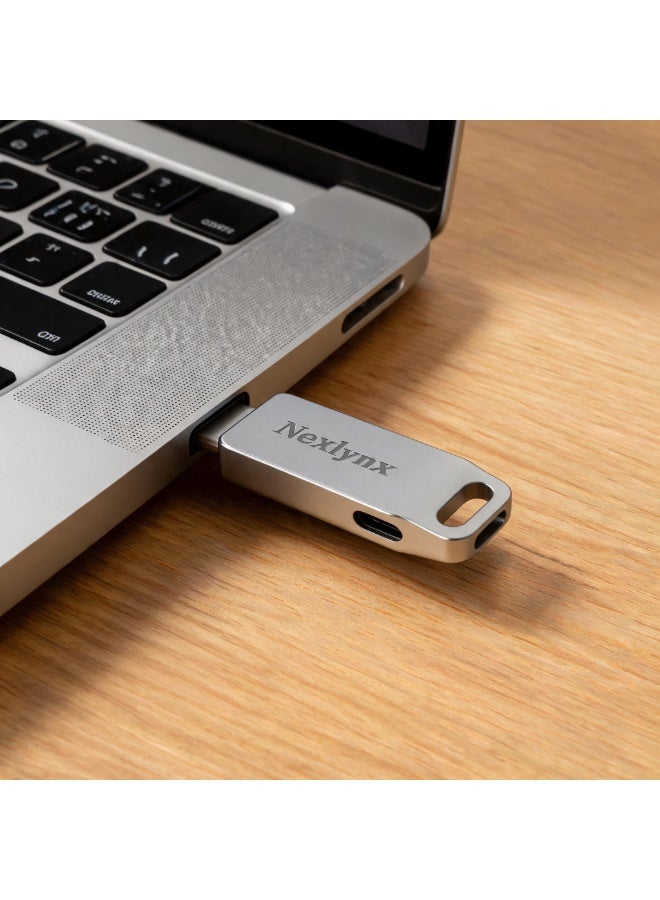 Nexlynx 128GB  USB 3.0 Flash Drive USB Type-A &Ttpe-C Read Speed 100 MBps Write Speed 50 MBps,High Speed,Dual Interface Design - Image 3