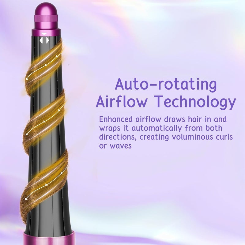 ZEPHBLOW 20MM-36MM/0.78in-1.4in Long Curling Iron Barrels Attachment for Dyson Airwrap HS01 HS05, Auto-Wrap Curlers for Professional Barrels Curl and Wave Curl Hair Rose - Image 3
