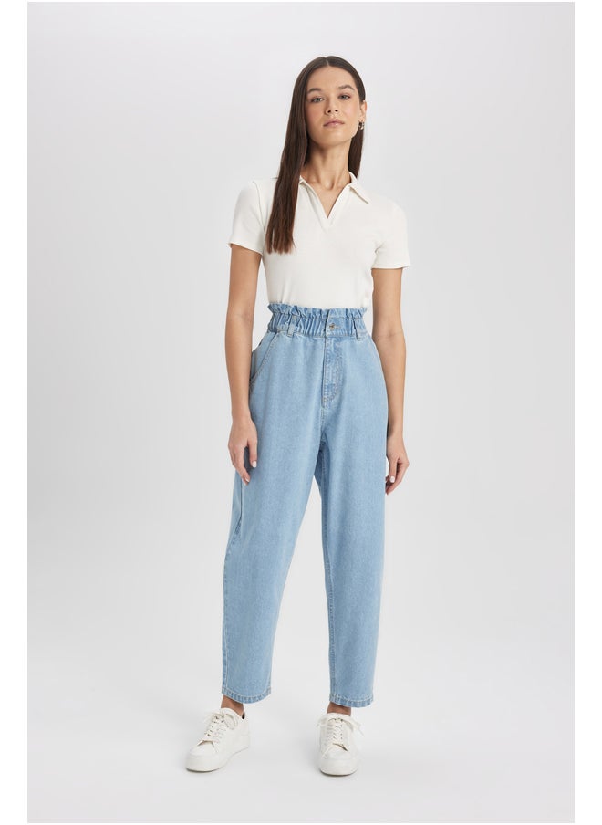 DeFacto Woman Paperbag Denim Trousers  - Image 2