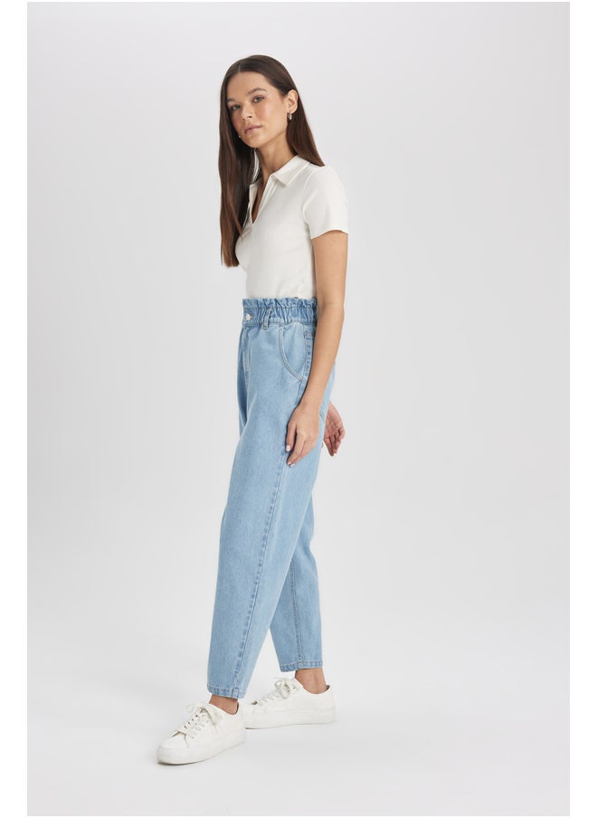 DeFacto Woman Paperbag Denim Trousers  - Image 4