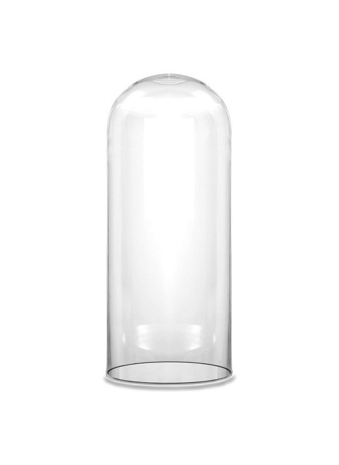 CYS EXCEL CYS EXCEL Glass Dome Cloche (H:13.75" D:5.75") | Multiple Sizes Decorative Showcase Display for Antique Collectibles | Bell Jar Terrarium & Dessert Cover  - Image 1