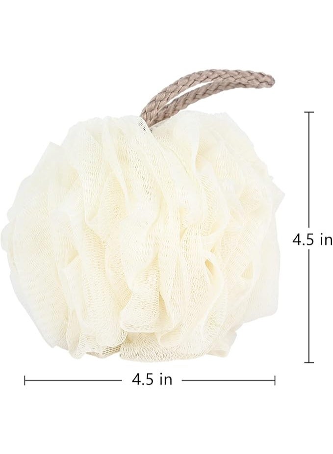 Sponge 60g Shower Loofahs 4 Colors Bath Sponges Mesh Balls for Body Scrubber Exfoliator Wash Back Scrubber Bathroom Men Women - 4 Pack Scrubbers Cleaning Bathing Accessories - Image 1