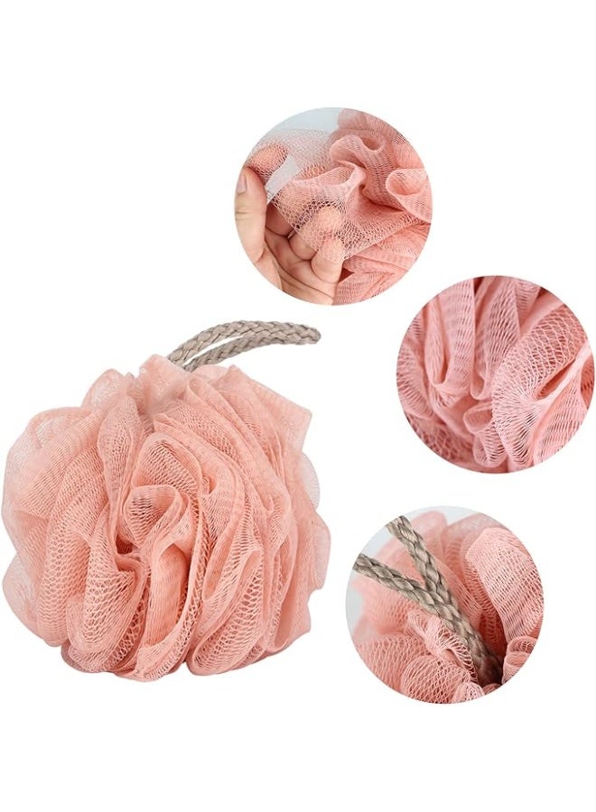 Sponge 60g Shower Loofahs 4 Colors Bath Sponges Mesh Balls for Body Scrubber Exfoliator Wash Back Scrubber Bathroom Men Women - 4 Pack Scrubbers Cleaning Bathing Accessories - Image 3