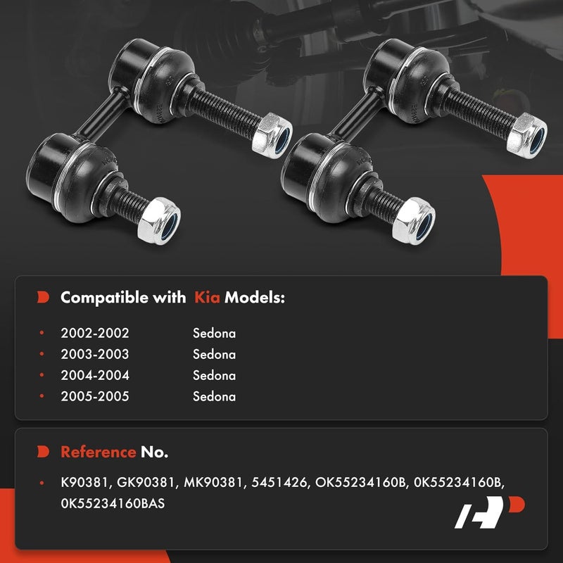 A-Premium Sway Bar Link Set for Kia Sedona 2002-2005 - Image 2