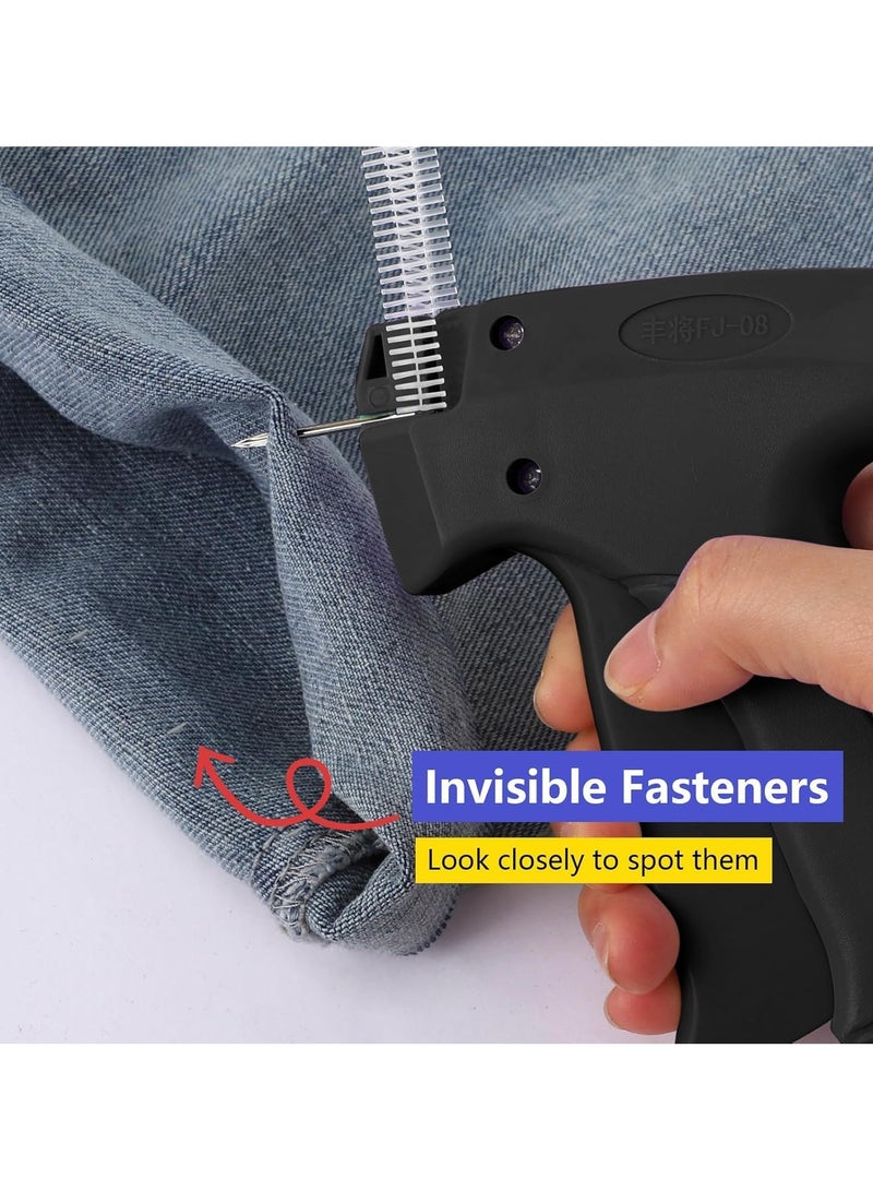 كوفوز مثبت الملابس السريع، مسدس تثبيت الملابس السريع، مثبت الملابس السريع بالغرز، حاشية خياطة اللحف الصغيرة السريعة اللزجة مع 6 إبر، 500 مشبك أبيض و500 مشبك صغير أسود للملابس - Image 3