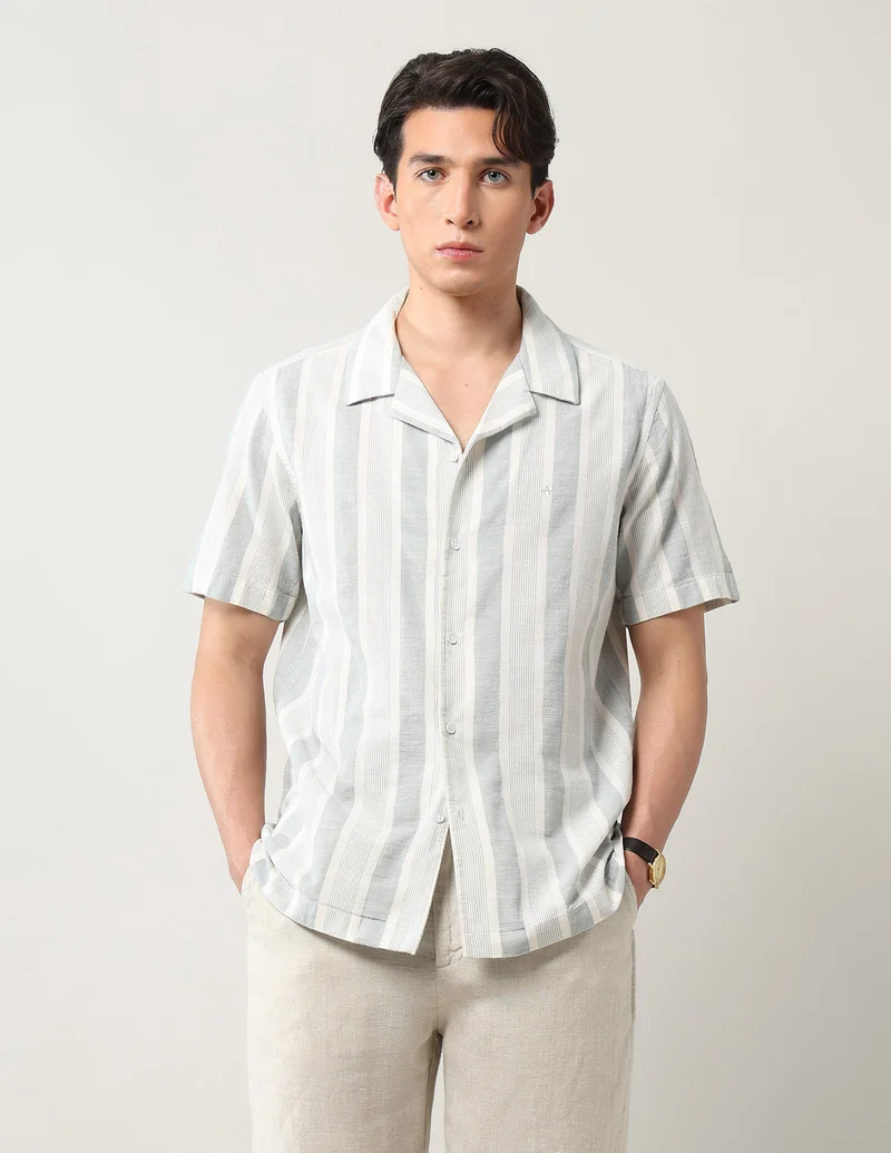 Vertical Striped Relaxed Fit Shirt