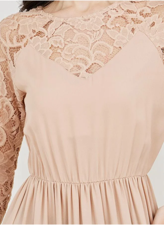 ستايلي Lace Trim Maxi Dress