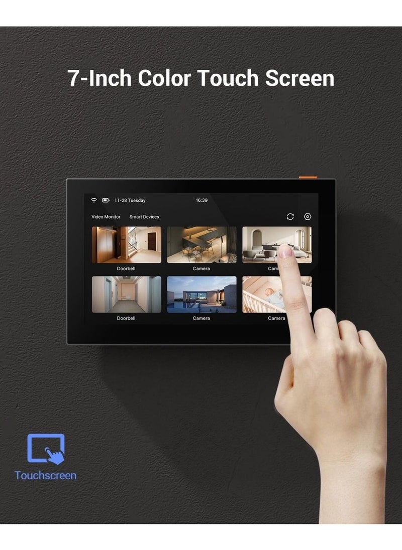 EZVIZ - SD7 7 Inch IPS Touch Smart Screen Smart Integration with Compatible EZVIZ Devices, Remote Control via EZVIZ App - Image 1