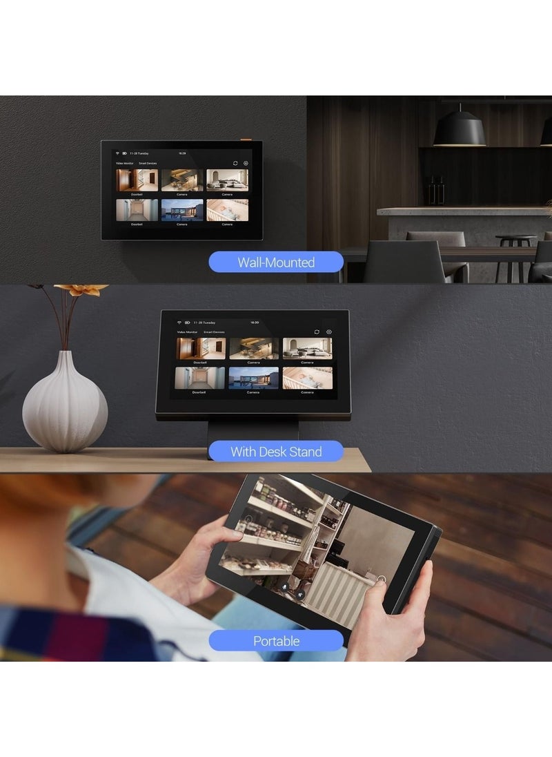 EZVIZ - SD7 7 Inch IPS Touch Smart Screen Smart Integration with Compatible EZVIZ Devices, Remote Control via EZVIZ App - Image 1