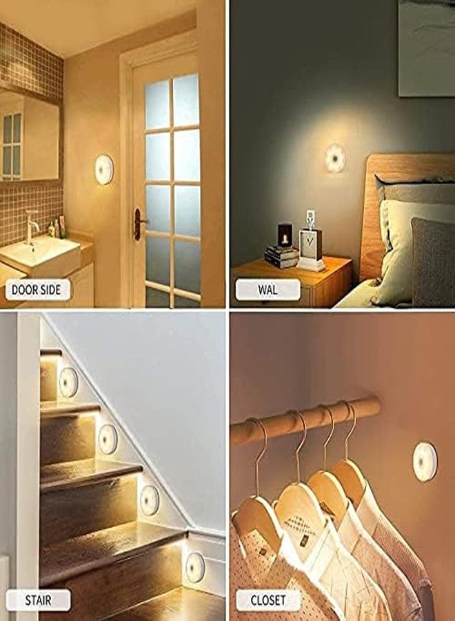 KEYORA Plastic USB Rechargeable Motion Sensor Night Yellow Light with Self-Adhesive Design for Home Use Ideal for Hallways, Wardrobes, Bedrooms, Stairs, Bathrooms, Kitchens & Basements Pack of 2, Led - Image 2