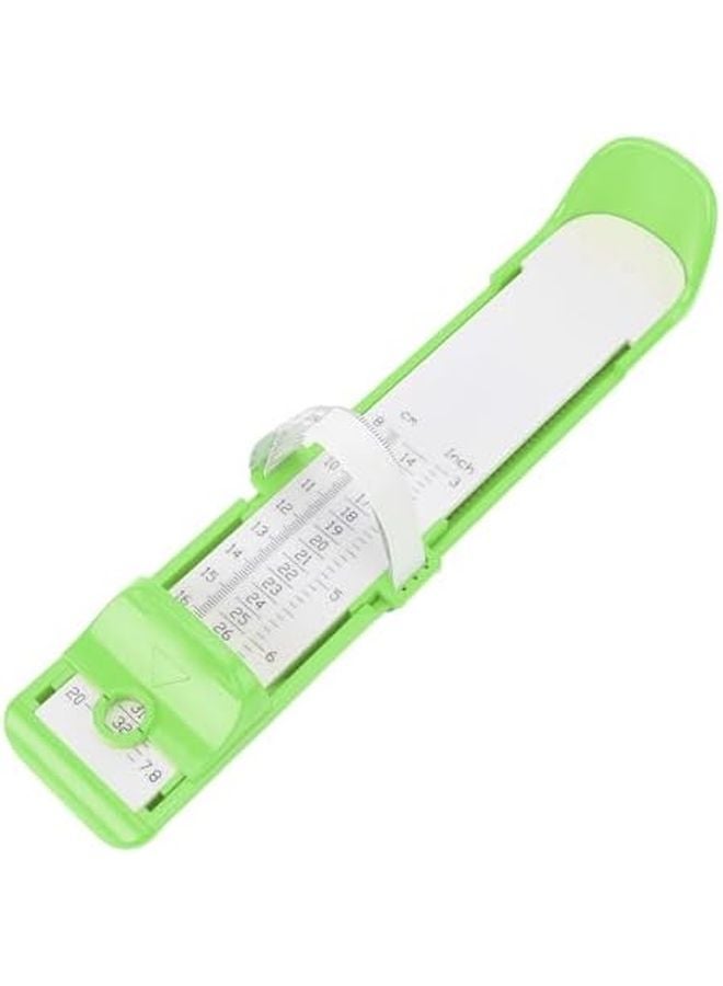Baby Foot Measuring Device Accurate Lightweight Kids Foot Length Gauge ABS Material Unbreakable Green - Image 1