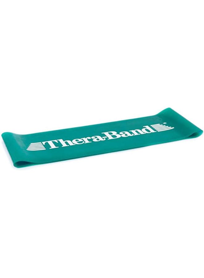 TheraBand Professional Heavy Resistance Band Loops 10 Pack 20 cm Length Green - Image 1