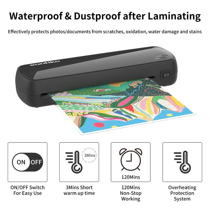 4-In-1Laminator Machine,It has Quick Warm-Up, Fast Laminating Documentation and Photos, Increases Their Long-Term Color Preservation. Suitable for Family, Office and School（FBA shipping） - Image 2