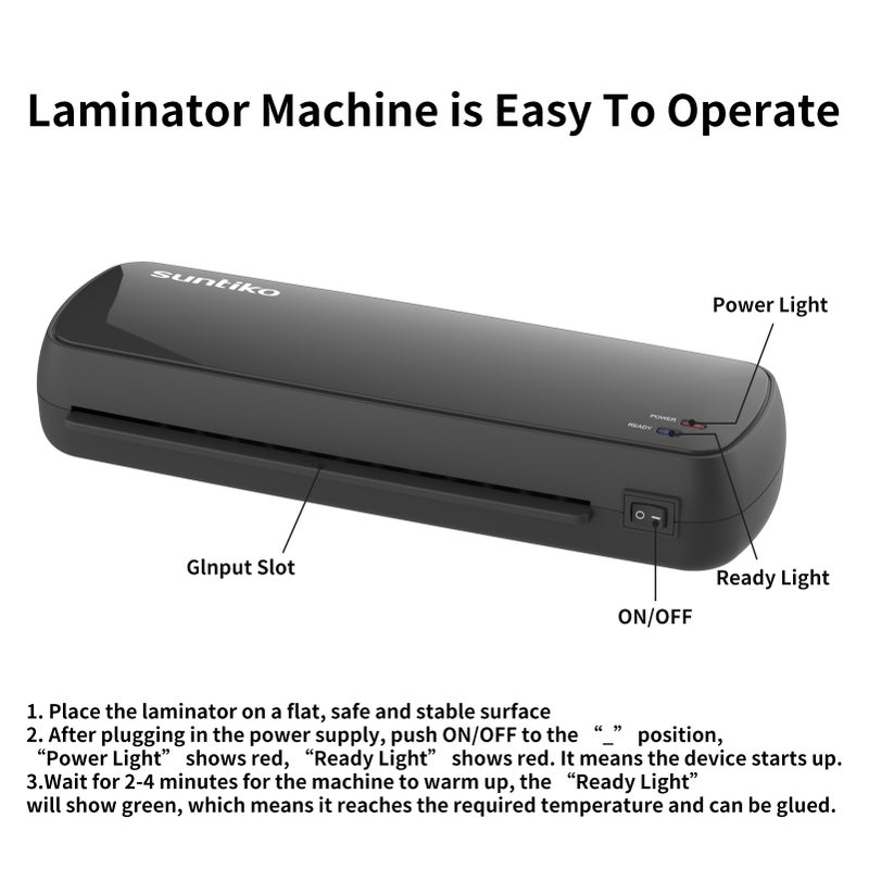 4-In-1Laminator Machine,It has Quick Warm-Up, Fast Laminating Documentation and Photos, Increases Their Long-Term Color Preservation. Suitable for Family, Office and School（FBA shipping） - Image 5