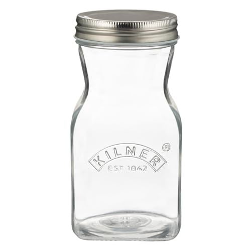 Kilner Premium 500ml Leakproof Glass Bottle for Milk, Smoothies, Sauces, Juices, Oil, Vinegar | Reusable Kitchen Storage Bottle with Secure Closure - Image 1