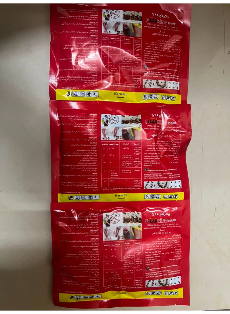 Pack of 3 Pilarking Bed Bugs and Insects Killer Powder