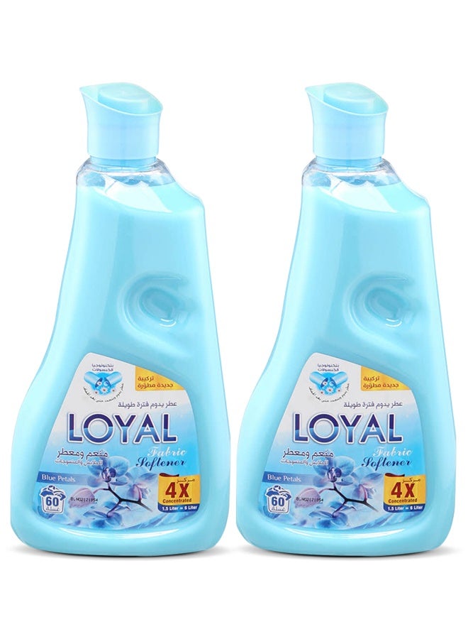 loyal Fabric Softener with Blue Petals Fragrance 2 x 1500 ML - Image 1