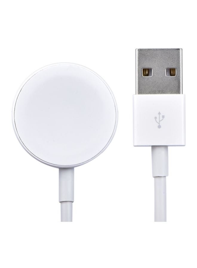 DUSALA USB Magnetic Charging Cable For Apple Watch Series 1/2/3 38/42 mm White - Image 4