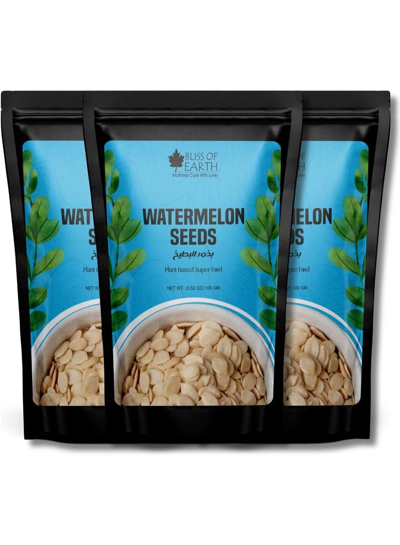 BLISS OF EARTH Raw Watermelon Seeds for Eating, Peeled Edible Watermelon Seed for High Protein & Nutrition, Low-carb Snack for Healthy Keto Diet – (Pack Of 3 * 600g) - Image 1