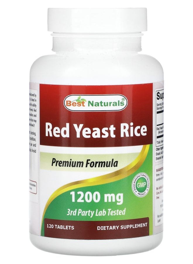Best Naturals Red Yeast Rice 1200 mg 120 Tablets 