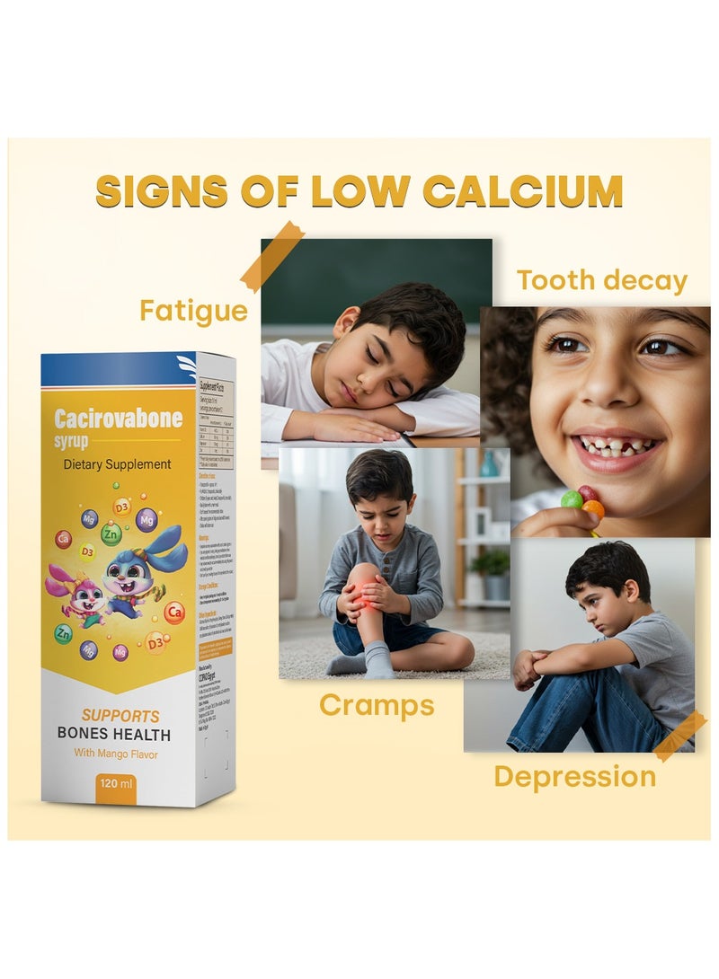 يو بى ام مكمل غذائي كاسيروفابون (للأطفال والكبار) - عظام صحية - كالسيوم، زنك، فيتامين D3، وماغنيسيوم - 120 مل. - Image 4