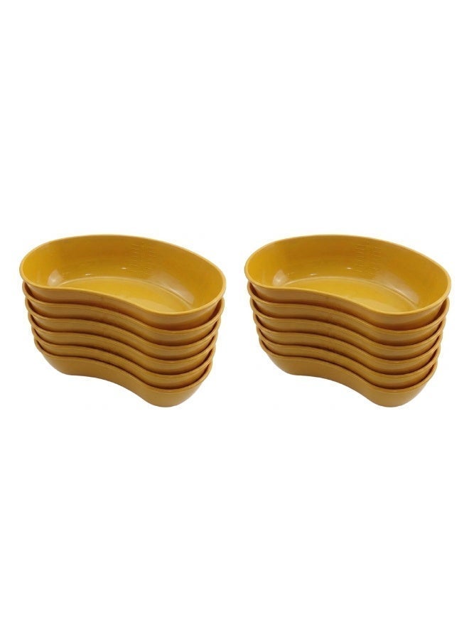 Protect Kidney Tray Graduated 700 Ml Kidney Shaped Plastic Emesis Basins Yellow - Image 1