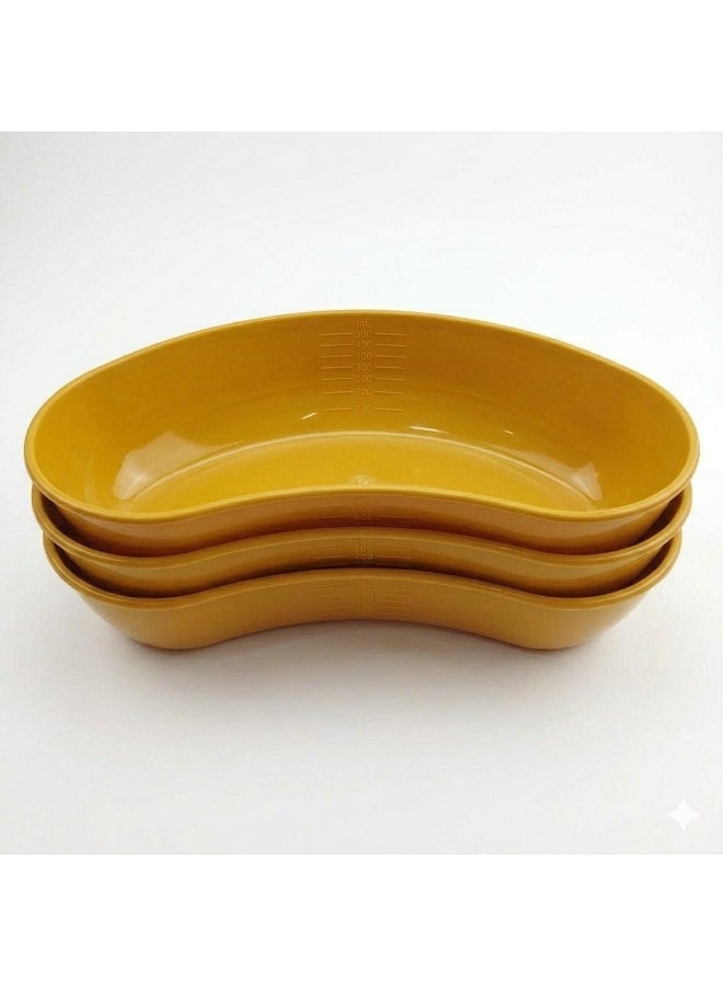 Protect Kidney Tray Graduated 700 Ml Kidney Shaped Plastic Emesis Basins Yellow - Image 5