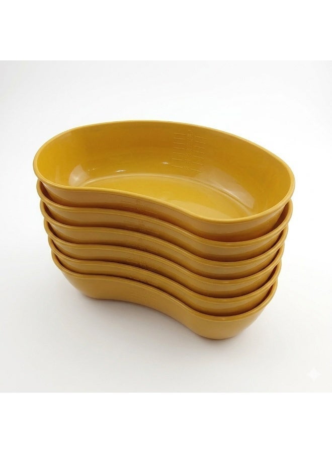 Protect Kidney Tray Graduated 700 Ml Kidney Shaped Plastic Emesis Basins Yellow - Image 4