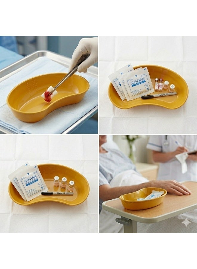 Protect Kidney Tray Graduated 700 Ml Kidney Shaped Plastic Emesis Basins Yellow - Image 3