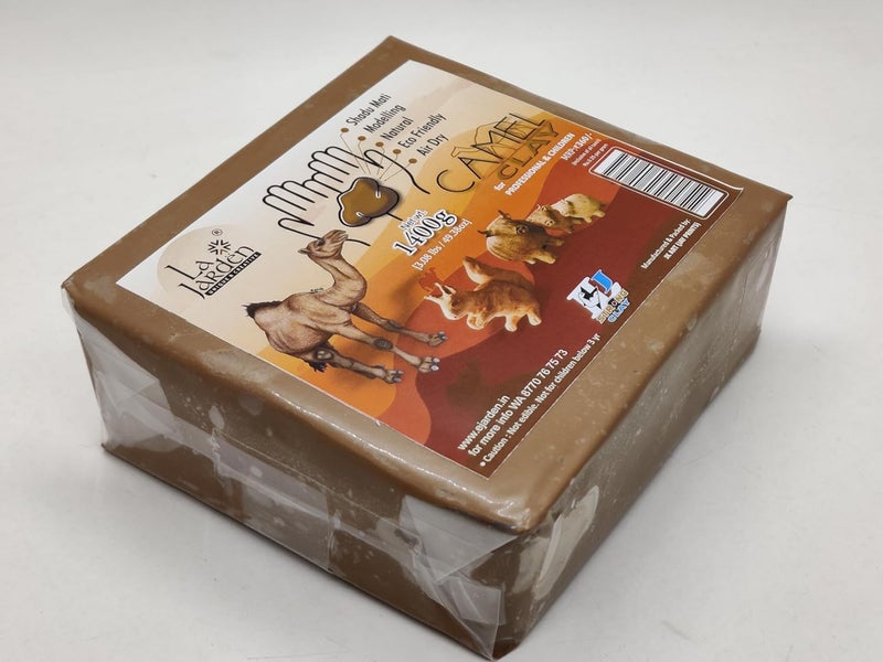 La Jarden Camel Color Clay 1400g Modelling Clay Shadu mati Air Dry Wet Clay for Children Professional Artist for Modelling Any Project Kids Craft Clay Pack of 1