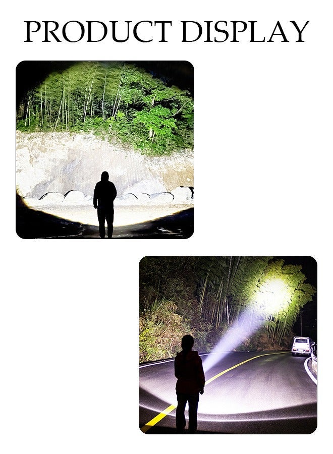 مصابيح يدوية LED قابلة لإعادة الشحن من سبائك مع شحن سريع، مصباح يدوي محمول مقاوم للماء، مصابيح يدوية فائقة السطوع لحالات الطوارئ والتخييم والمشي لمسافات طويلة - Image 3