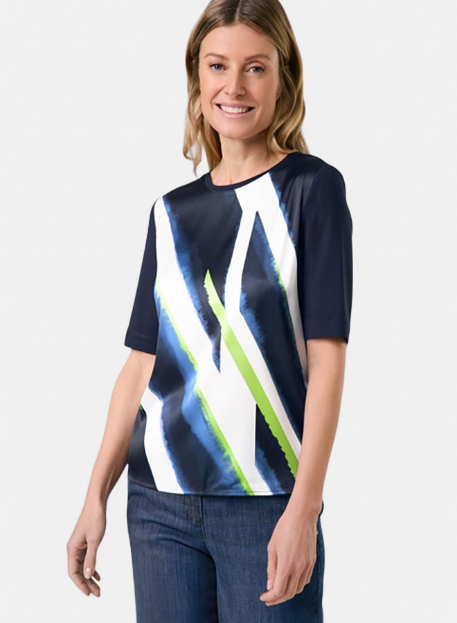 GERRY WEBER Blouse Top With Fabric Panelling  - Image 1