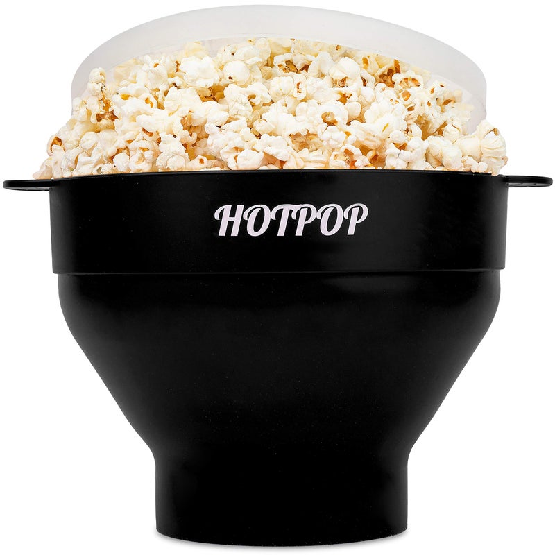 HOTPOP The Original Hotpop Microwave Popcorn Popper, Silicone Popcorn Maker, Collapsible Bowl BPA-Free and Dishwasher Safe- 20 Colors Available (Blue) - Image 1