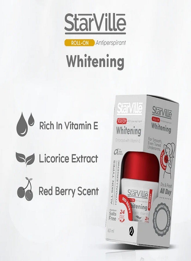 Whitening Roll on With Vitamin E Redberry Scent 60ml