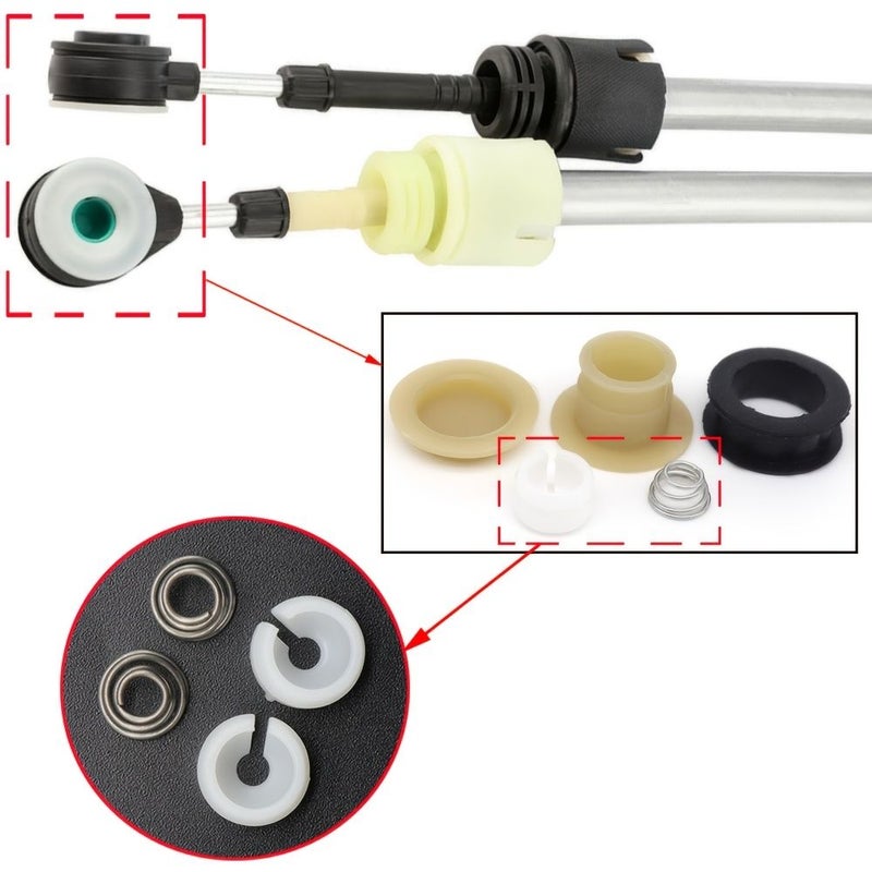 1 Kit Manual Gear Shift Cable Linkage Bushing Shifter Lever Clip Spring For Automotive Steering Repair - Image 4