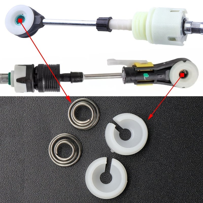 1 Kit Manual Gear Shift Cable Linkage Bushing Shifter Lever Clip Spring For Automotive Steering Repair - Image 1