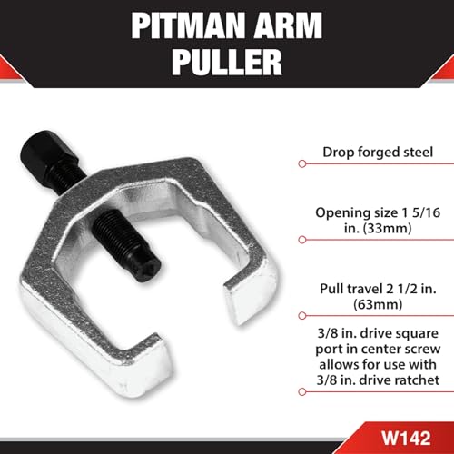 Performance Tool W142 1-5/16-Inches (33mm) Pitman Arm Puller - Drop Forged Construction Designed to Remove Pitman Arms from Compact Cars. - Image 2