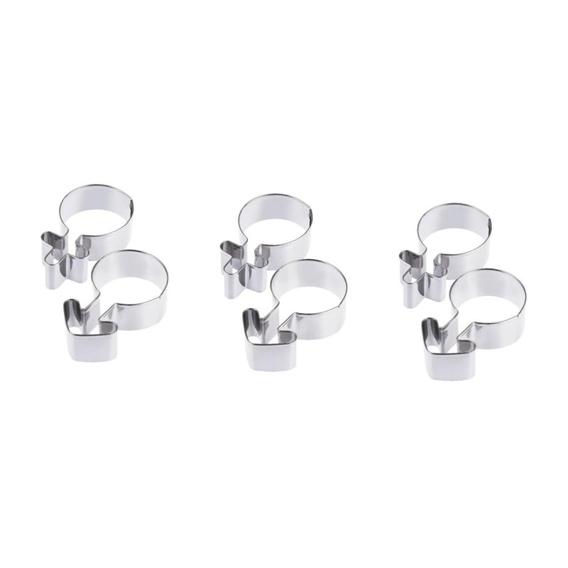 6 Pcs Stainless Steel Gender Symbol Cookie Cutters Non Stick Easy to Clean - Image 2