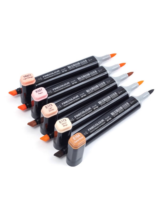 Finecolour 3Rd Generation Alcohol-Based Dual Tip Marker Set With Soft Tips For Students Custom Watercolor Pens Hand-Painted Design Skin Tone 24 Colors Transparent Pen Box Art Sketching - Image 1