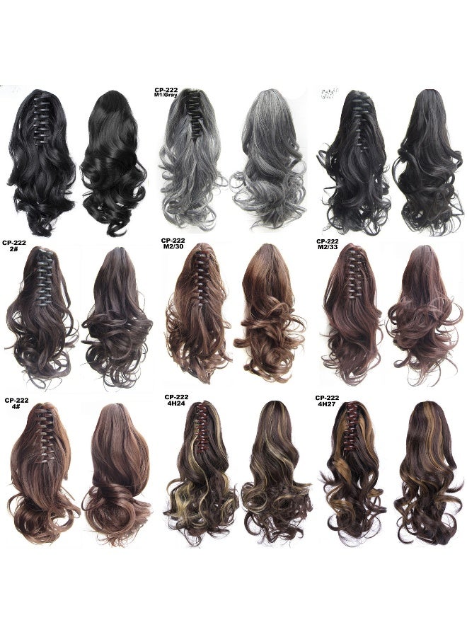 Ladies Wavy Hair Claw Clip Ponytail Extension 27T613
