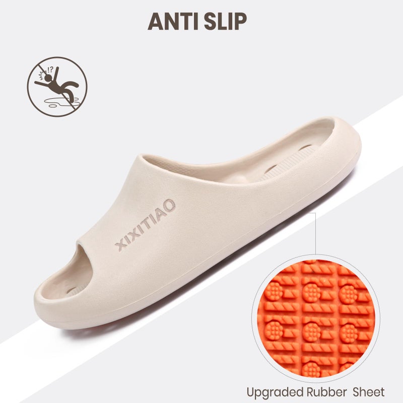 XIXITIAO Shower Shoes for Women Men,Non-Slip Pool Slides,Quick Drying Shower Slippers,Lightweight Shower Sandals with Drain Holes for College Dorm, Beach, Bathroom & Gym - Image 3