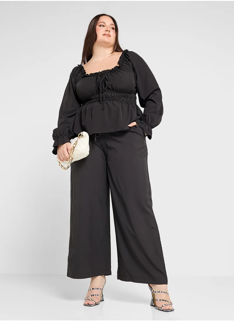 Ginger Plus Elasticised Wide Leg Pants